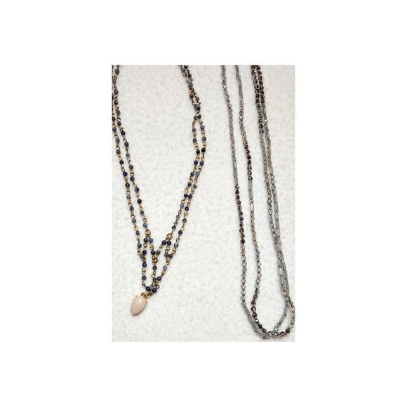 Lot Necklaces CLIP Earrings Bracelet Blue Loft Baublebar LC Napier Boho Retro - Picture 5 of 7